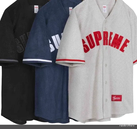 mesh BASEBALL 24SS JERSEY short sleeved MESH ULTRASUDE suede baseball 0612